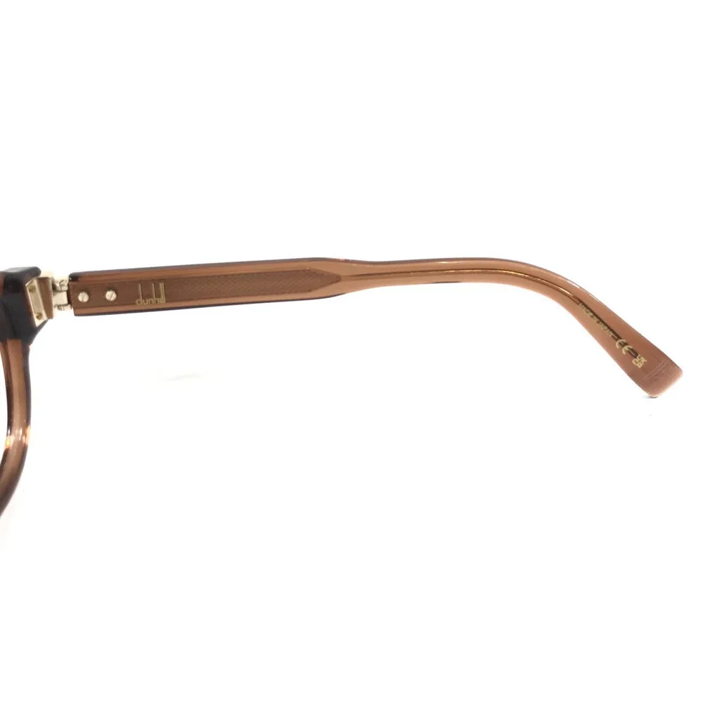 Dunhill Eyeglasses Frames DU0048O 006 Shiny Brown Square Full Rim 49-20-150